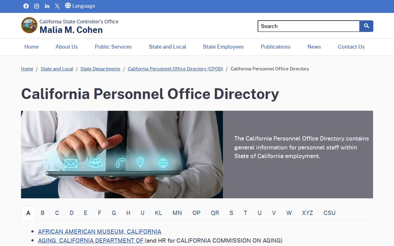 Montclair people directories California Personnel Office Directory