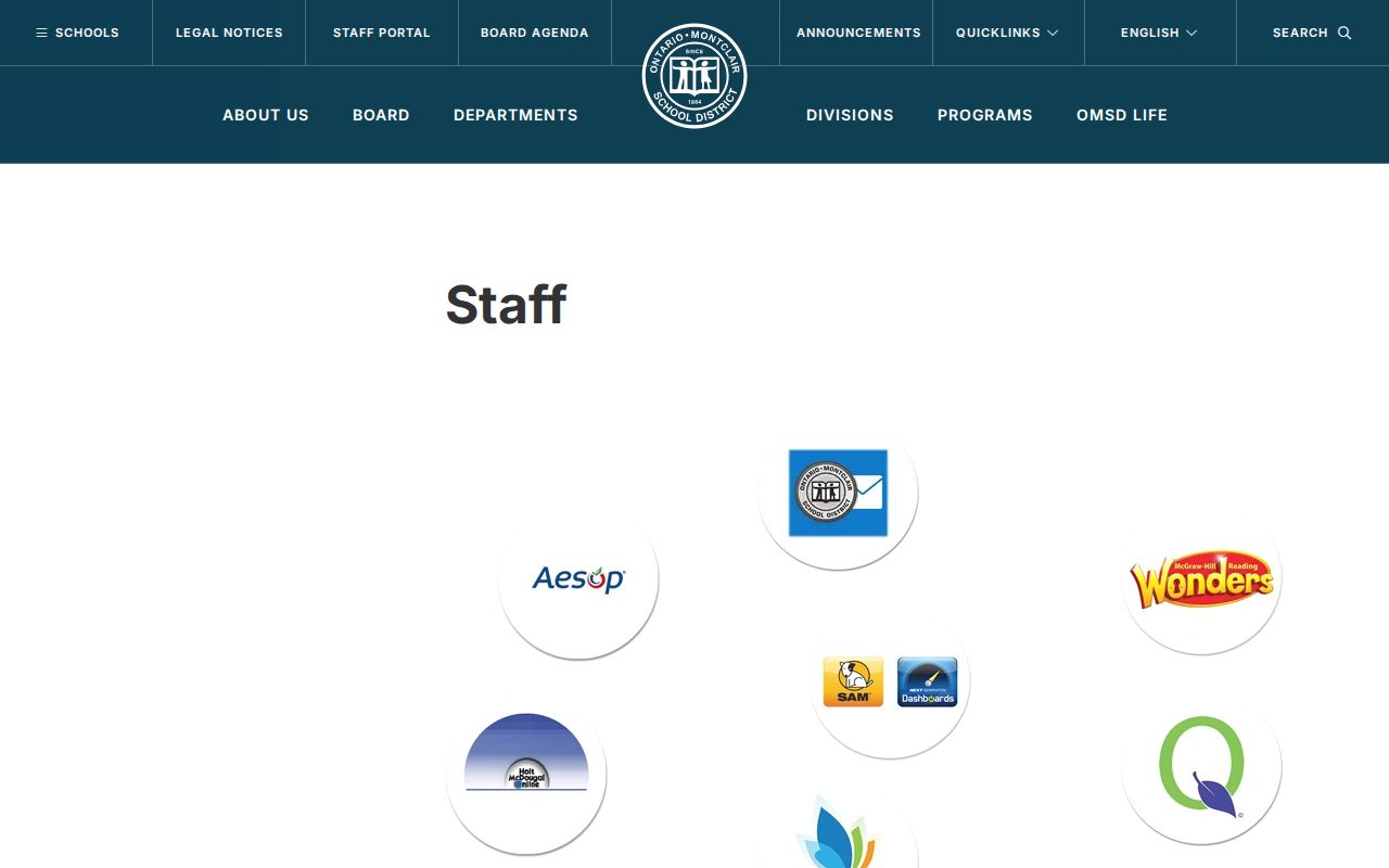 Montclair people directories Ontario-Montclair School District staff page